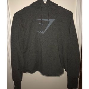 Gymshark Cross Back Hoodie Charcoal Marl MEDIUM